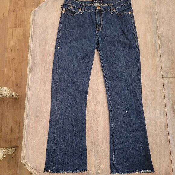 Rock & Republic Denim Women's Kasandra Bootcut Jeans Size 14 Raw Hem - Picture 1 of 13